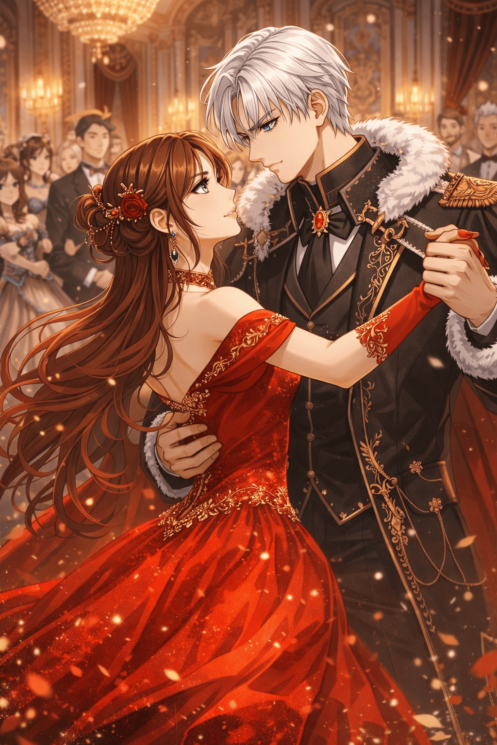 Isken e Arianna dançando no baile