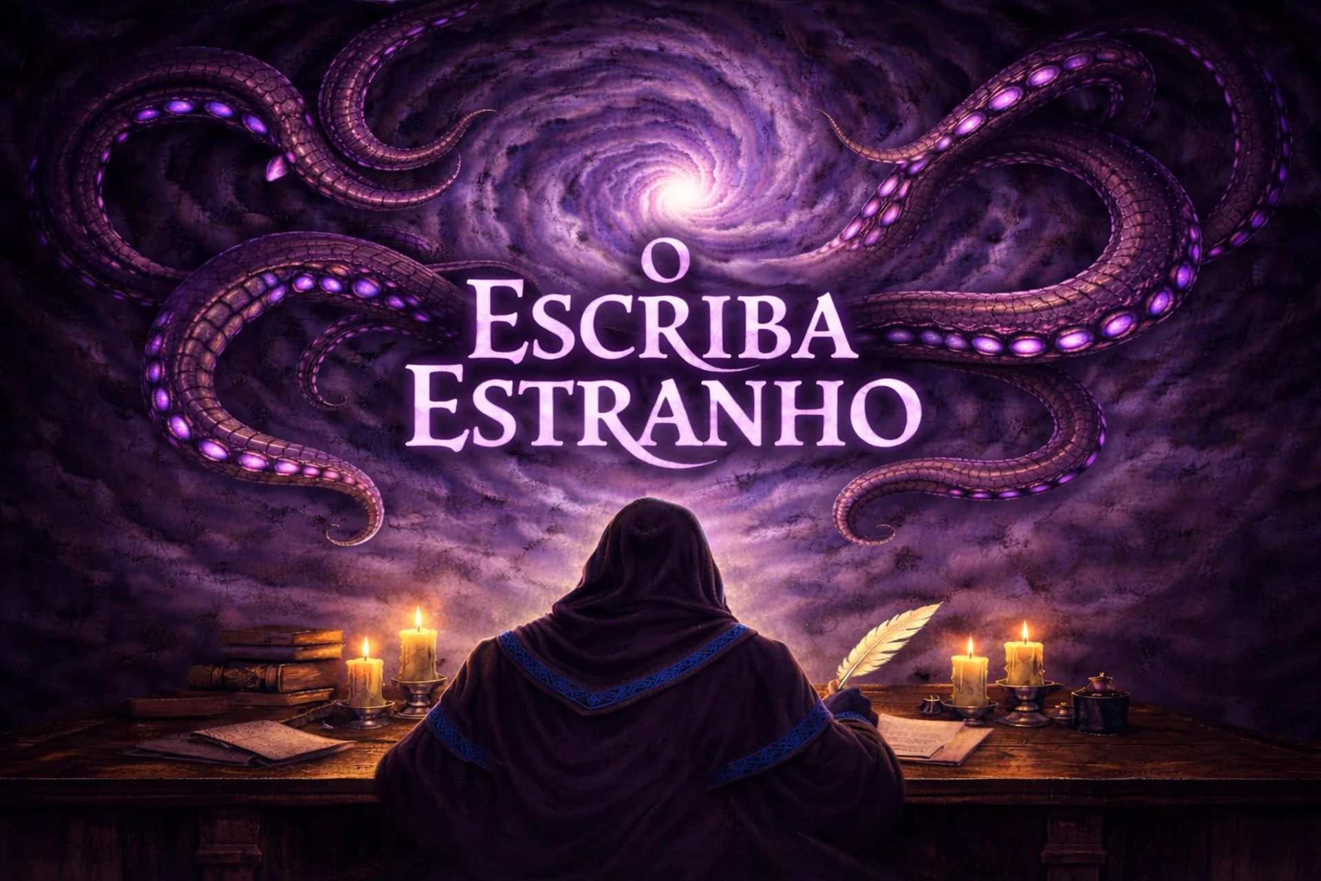 Banner de Contos Estranhos de um Escriba Estranho